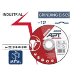 ⁦حجارة جلخ حديد 230×6.0×22.2 مم اي بي تي IND موديل APT APTI72306022⁩ - الصورة ⁦3⁩