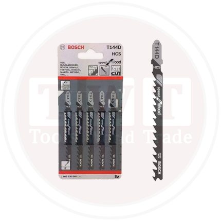 سلاح منشار اركيت للخشب قطعيه مستقيمه وخشنه 5 قطع BOSCH JSB T 144 D for wood Straight & Coarse cut 5 Pcs