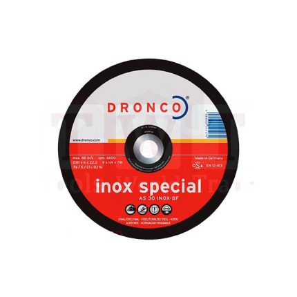 حجر جـلـخ إنوكس ألمانى درونكو مقاس 9 بوصه 6.0-22 DRONCO