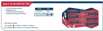 ⁦طقم مفكات 2 لون 6 قطع اي بي تي AH145077-6 APT⁩ - الصورة ⁦2⁩