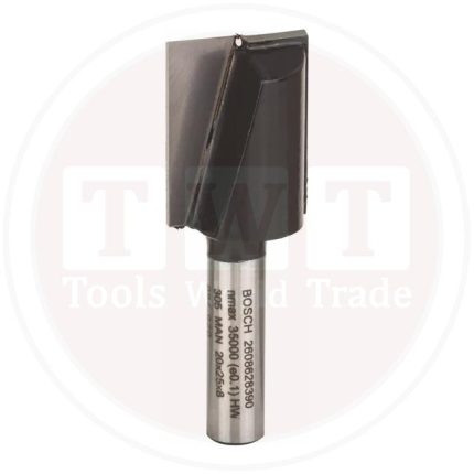 بنطة راوتر بوش للتجاويف المستقيمه قطر 8 مم - اجمالى الطول  56 مم  BOSCH Straight Bit 8, 20x56