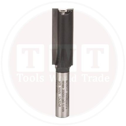 بنطة راوتر بوش للتجاويف المستقيمه قطر 8 مم - اجمالى الطول    62 مم  BOSCH Straight Bit 8, 12x62