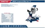⁦ديسك قطعية زوايا  اي بي تي 1800 وات 12 بوصه موديل APT DW07762-V2⁩ - الصورة ⁦2⁩