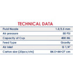 ⁦مسدس دوكو مقلوب معدن 400 سم 1.5 مم اي بي تي موديل   APT F-75G 1.5mm⁩ - الصورة ⁦2⁩