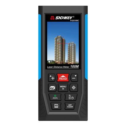 متر ليزر ساندوي لقياس مسافات 100 بكاميرا و قياس الميل بالبوصة و القدم موديل- SNDWAY  H-DS100S