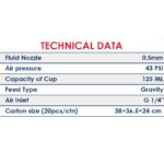 ⁦مسدس دوكو مقلوب خدمة شاقه 125 مم  0.5 مم اي بي تي  موديل  APT H-2000 0.5mm⁩ - الصورة ⁦2⁩