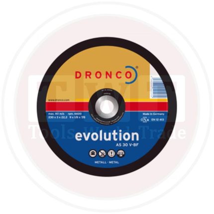 EVOLUTION حجر قطعية حـديد ألمانى درونكو مقاس 9 بوصه 3.0-22 DRONCO