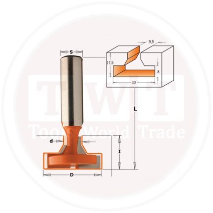 بنطه T-SLOT bIT hm S=12 D+9.5 R=30 CMT
