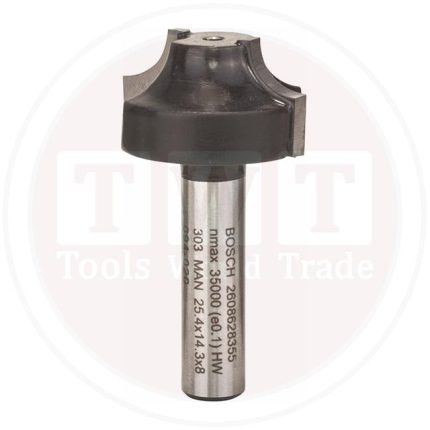 بنطة راوتر بوش لتشكيل الحواف E قطر 8 مم - اجمالي الطول 57 مم BOSCH Edge Froming Bit E 8, 25.4x46