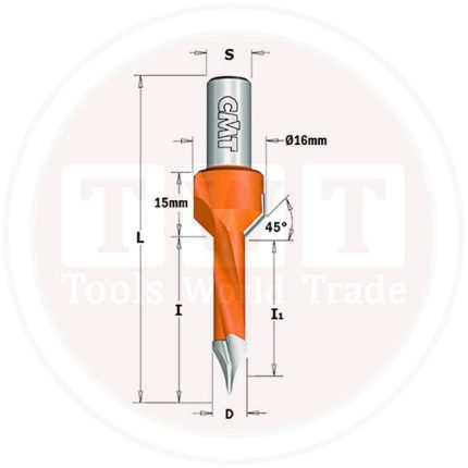 CMT DRILL HOLDER FOR MASTERWOOD M/C  F=10X16 LT=40 RH-LH