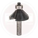 بنطة راوتر بوش للشطف الحواف قطر 8 مم - اجمالى الطول 56 مم BOSCH Chamfer Bit 8, 35x56