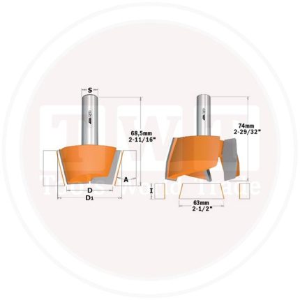 بنطة Two PcPlug Bit for Repairing HW S=12 D=47.6x63x20 RH CMT
