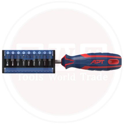 مفك 2 لون سنون + لقم 31 قطعة اي بي تي موديل APT  AH145377-31
