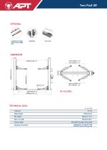 ⁦رافعة 2 عمود 4 طن 220 فولت صينى APT PL-4.0-2DU⁩ - الصورة ⁦3⁩