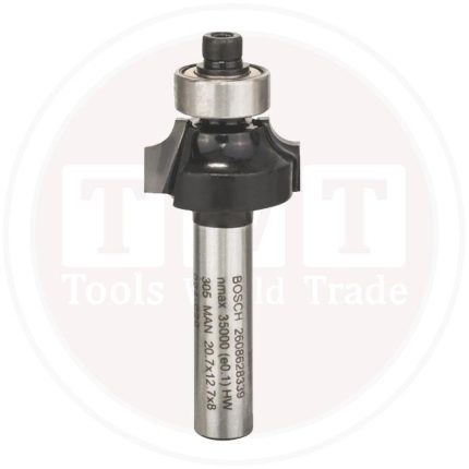 بنطة راوتر بوش لتدوير الحواف قطر 8 مم - اجمالى الطول 53مم BOSCH Rounding Over Bit 8, 20.7x53