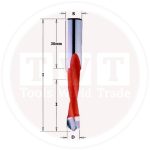 بنطه ايطالى Dowel Drill TCT SMG D=8x35x70 S=10x30RH SP CMT