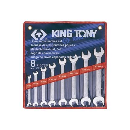 طقم مفتاح بلدي بالبوصة من 1/4 : 7/8"   8 ق كينج توني KING TONY