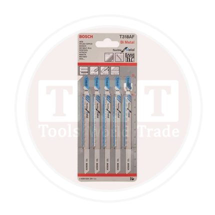 سلاح منشار اركيت مرن بوش للحديد 5 قطع BOSCH JSB T318 Af Flexible for Metal 5 Pcs