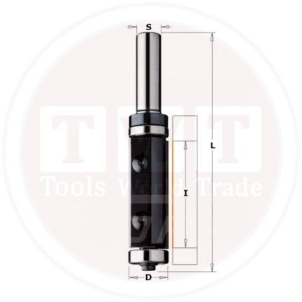 HW Flush Trim Bit W/Knife and Bearing Z2 S=12 D=19x50x110 CMT