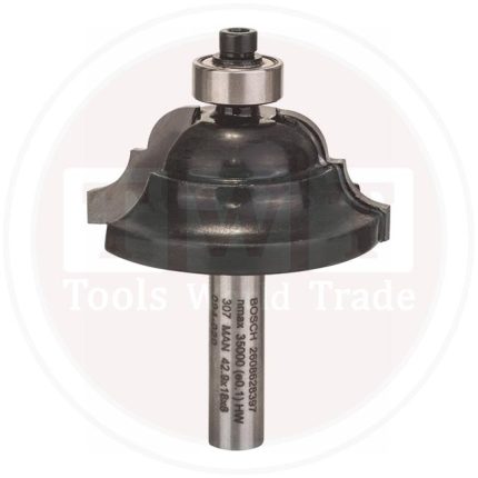 بنطة راوتر بوش لتشكيل الحواف D قطر 8 مم - اجمالي الطول 57 مم BOSCH Edge Forming Bit D 8, 42.9x60