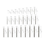 ⁦علبة بنط حدادى مسنونة بوش 25 قطعة من 1 مم الى 13 مم BOSCH Set of HSS-G 1-13 mm 25 Pcs⁩ - الصورة ⁦3⁩