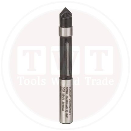 بنطة راوتر بوش دليل للالواح الخشبيه قطر 8 مم - اجمالى الطول 66 مم BOSCH Pilot panel bit 8x8x66