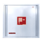 دولاب معدات اطفاء حريق بافاريا حائطي استنلس استيل فارغ  مقاس 1600*800*300 مم بعدد فتحة زجاج يمين BAVARIA FC/SS-E