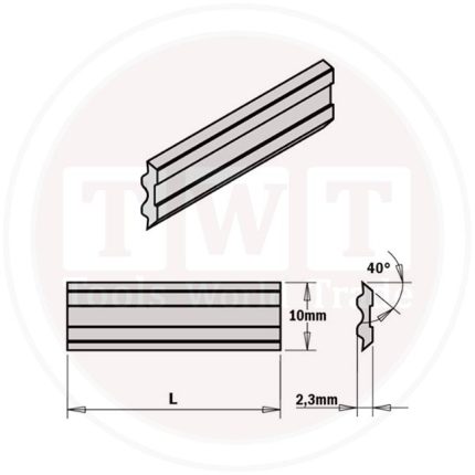 PIECE HPS PLANER AND JOINTER KNIFE SET FOR "CENTROSTAR, CE CMT