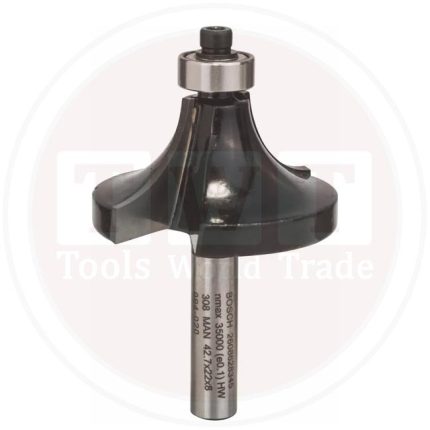 بنطة راوتر بوش لتدوير الحواف قطر 8 مم - اجمالى الطول  66 مم   BOSCH Rounding Over Bit 8, 42.7x66
