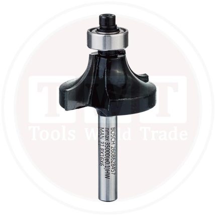 بنطة راوتر بوش لتدوير الحواف قطر 6 مم اجمالى الطول  57 مم  BOSCH Rounding Over Bit 6, 31.8x57