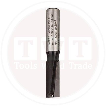 بنطة راوتر بوش للتجاويف المستقيمه قطر 8 مم - اجمالى الطول 51 مم BOSCH Straight bit 8x8x51