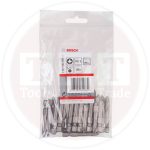 باكت سنون بوش مفكات 25 قطعهBOSCH  Screwdriver Bits Extra Hard PZ2 49 mm 25 Pcs