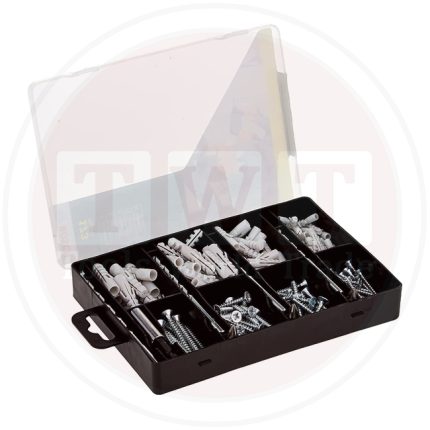 مجموعة تركيب (مسامير - خوابير) مقاسات مختلفة بوش 173 قطعة BOSCH  Fixing set 173 Pcs