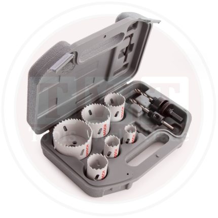 مجموعه من البنط المنشاريه 9 قطع للحديد (20-64) مم BOSCH Hss-Bimetal holesaw set 9 Pcs (20-64)mm