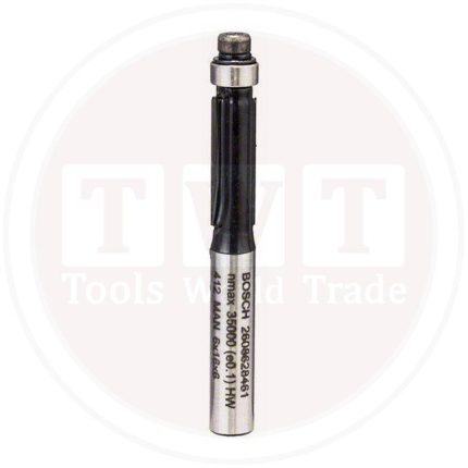بنطة راوتر بوش لتشذيب الرقائق قطر 6 مم - اجمالي الطول  54 مم   BOSCH Flush Trim Bit 6, 6.35x54
