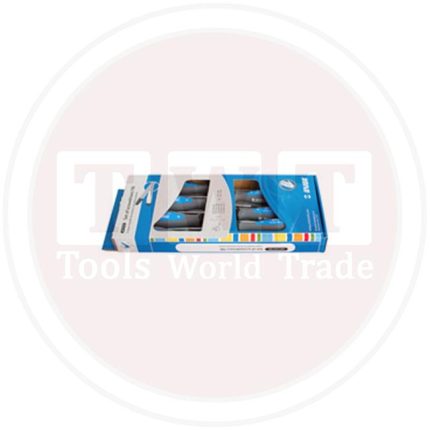 طقم مفك يونيور أزرق - رمادى HD عاده + صليبه 7 قطع UNIOR