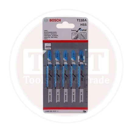 سلاح منشار اركيت بوش للحديد قطعيه مستقيمه 5 قطع BOSCH  JSB T118 A Basic for Metal Straight Cut 5 Pcs