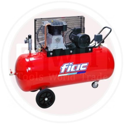 كمبروسر سير فياك-FIAC  سعه 300 لتر 3حصان 1فاز تصريف 410 لتر في الدقيقة إيطالي موديل  AB300/415 1