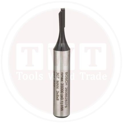 بنطة راوتر بوش للتجاويف المستقيمه قطر 8 مم - اجمالى الطول  51مم   BOSCH  Straight Bit 8, 3x51