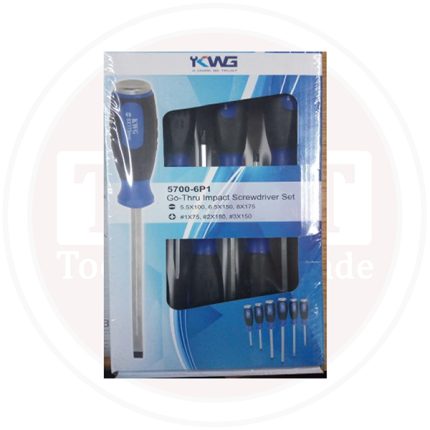 طقم مفكات دق عادة صليبة 6 قطع kwg M 5700-6P1