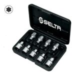 طقم لقم سيلتا  الن نجمه 2/1 بوصه طويل  100 مم 9 قطع  SELTA
