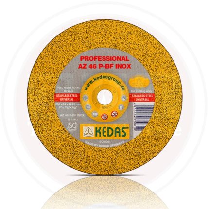 حجر قطع انوكس استانلس 5 بوصة بسكوتة كيداس KEDAS  03 AZ46P BF INOX 125 1.6 22.23