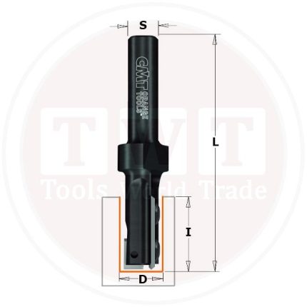 Straight bit wknives Z1+1S=20x49.5 RH CMT
