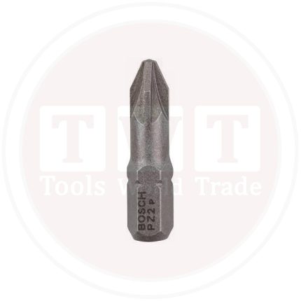 باكت سنون مفكات 100 قطعه بوشBOSCH Screwdriver Bit Extra-hard PZ2 25 mm 100 pieces