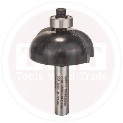 بنطة راوتر بوش لتخديد التجاويف الدائريه 8 مم اجمالى الطول 58 مم BOSCH Core Box Bit + Guide Pin 8, 36.7x58