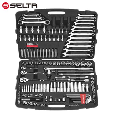 طقم عدد  سيلتا كامل 163 قطعه 1/4 بوصه و 1/2 بوصه و3/8 SELTA