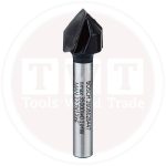 بنطة راوتر بوش للتجاويف علي شكل  BOSCH  V-Groove Bit 6, 12.7x45