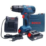 ⁦شنيور بوش بطارية عادة و دقاق ظرف اوتوماتيك 13 مم يمين و شمال 2 بطارية 2 امبير ماليزي BOSCH GSP180-LI⁩ - الصورة ⁦3⁩