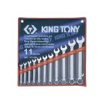 طقم مفتاح بلدي مشرشر بالبوصة من 1/4 : 15/16   11ق كينج توني  KING TONY