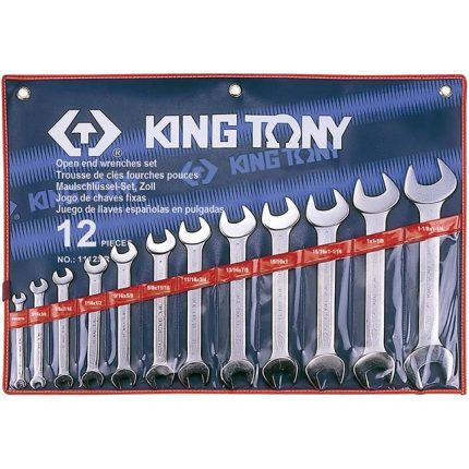 طقم مفتاح بلدي بالبوصة من1/4 : 1/4 1"    12ق كينج توني KING TONY